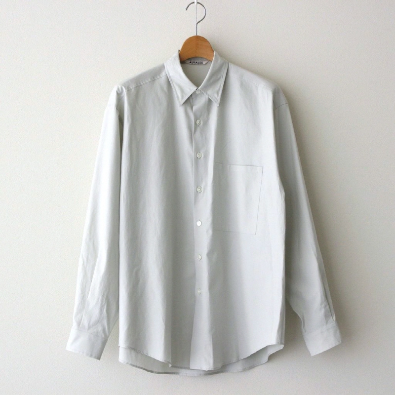 머스트잇 - 22FW 오라리 셔츠 페일 블루 WASHED FINX TWILL BIG SHIRTS